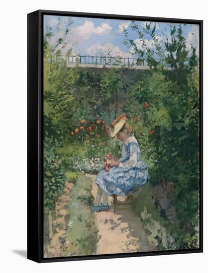 Jeanne in the Garden, Pontoise, C.1872-Camille Pissarro-Framed Stretched Canvas