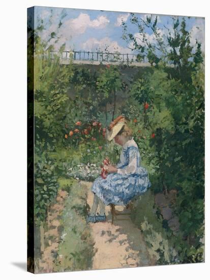 Jeanne in the Garden, Pontoise, C.1872-Camille Pissarro-Stretched Canvas