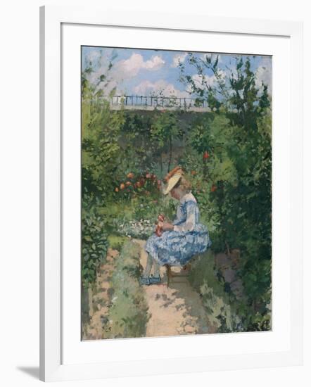 Jeanne in the Garden, Pontoise, C.1872-Camille Pissarro-Framed Giclee Print