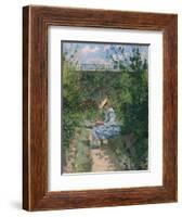 Jeanne in the Garden, Pontoise, C.1872-Camille Pissarro-Framed Giclee Print