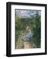 Jeanne in the Garden, Pontoise, C.1872-Camille Pissarro-Framed Giclee Print