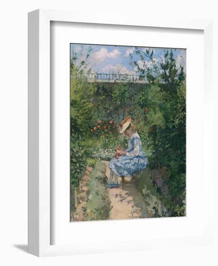 Jeanne in the Garden, Pontoise, C.1872-Camille Pissarro-Framed Giclee Print