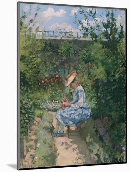 Jeanne in the Garden, Pontoise, C.1872-Camille Pissarro-Mounted Giclee Print