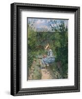 Jeanne in the Garden, Pontoise, C.1872-Camille Pissarro-Framed Giclee Print