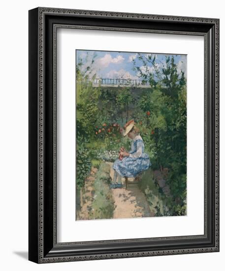 Jeanne in the Garden, Pontoise, C.1872-Camille Pissarro-Framed Giclee Print