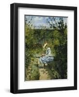 Jeanne in the Garden, Pontoise-Camille Pissarro-Framed Giclee Print