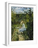 Jeanne in the Garden, Pontoise-Camille Pissarro-Framed Giclee Print