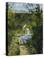 Jeanne in the Garden, Pontoise-Camille Pissarro-Stretched Canvas