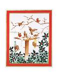 Squirrels Raiding a Bird-Table-Jeanne Maze-Stretched Canvas