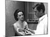 Jeanne Moreau / Marcello Mastroianni (b/w photo)-null-Mounted Photo