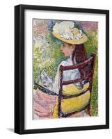 Jeanne Pissarro, 1895 (Oil on Canvas)-Theo Van Rysselberghe-Framed Giclee Print