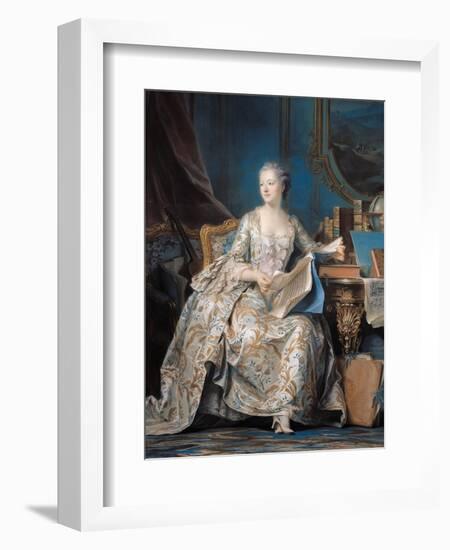 Jeanne Poisson (1721-64) the Marquise De Pompadour, 1755-Maurice Quentin de La Tour-Framed Giclee Print