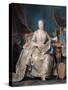 Jeanne Poisson (1721-64) the Marquise De Pompadour, 1755-Maurice Quentin de La Tour-Stretched Canvas