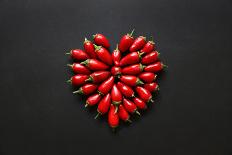 Red Jalapeno Peppers in a Heart Shape-Jeanninemcchesney-Photographic Print