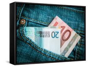 Jeans Pocket Money-Mr Doomits-Framed Stretched Canvas