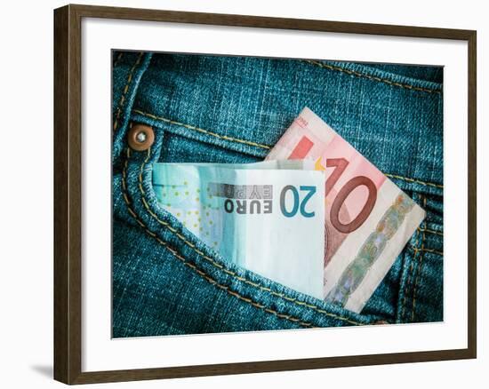 Jeans Pocket Money-Mr Doomits-Framed Photographic Print