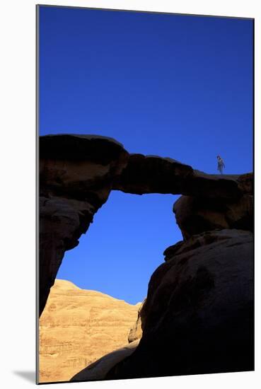 Jebel Umm Fruth Rock Bridge, Wadi Rum, Jordan, Middle East-Neil Farrin-Mounted Photographic Print