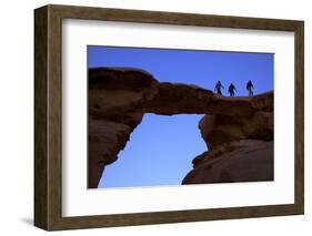 Jebel Umm Fruth Rock Bridge, Wadi Rum, Jordan, Middle East-Neil Farrin-Framed Photographic Print