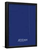 Jeddah, Saudi Arabia Blue Map-null-Framed Poster