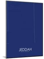 Jeddah, Saudi Arabia Blue Map-null-Mounted Poster