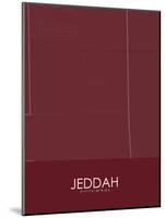 Jeddah, Saudi Arabia Red Map-null-Mounted Poster