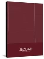 Jeddah, Saudi Arabia Red Map-null-Stretched Canvas