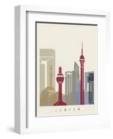 Jeddah Skyline Poster-paulrommer-Framed Art Print