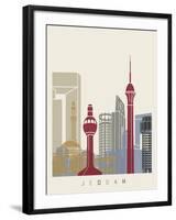 Jeddah Skyline Poster-paulrommer-Framed Art Print