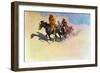 Jedediah Smith Making His Way Across the Desert from Green River to the Spanish Settlement-Frederic Sackrider Remington-Framed Giclee Print