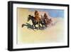 Jedediah Smith Making His Way Across the Desert from Green River to the Spanish Settlement-Frederic Sackrider Remington-Framed Giclee Print