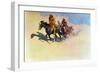 Jedediah Smith Making His Way Across the Desert from Green River to the Spanish Settlement-Frederic Sackrider Remington-Framed Giclee Print