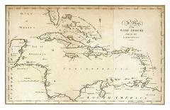 Map of the West Indies, c.1794-Jedidiah Morse-Mounted Art Print