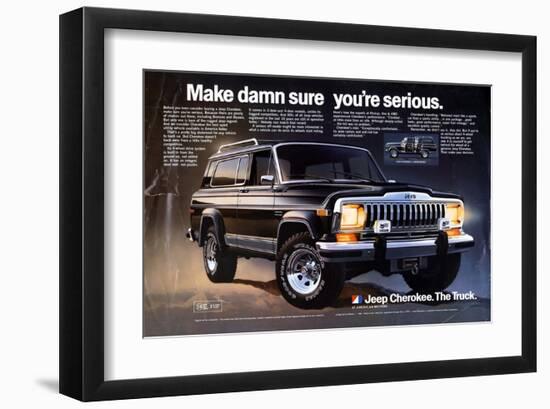 Jeep Cherokee - Make Damn Sure-null-Framed Art Print