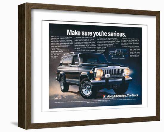 Jeep Cherokee - Make Sure…-null-Framed Art Print