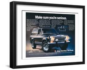 Jeep Cherokee - Make Sure…-null-Framed Art Print