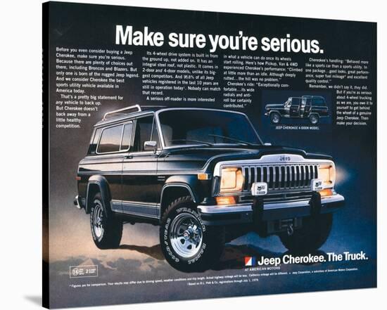 Jeep Cherokee - Make Sure…-null-Stretched Canvas