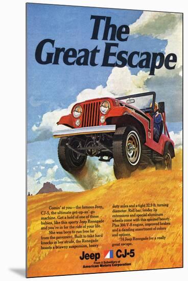 Jeep Cj-5 Renegade-Greatescape-null-Mounted Art Print