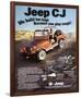 Jeep CJ - We Build 'Em Tough-null-Framed Premium Giclee Print