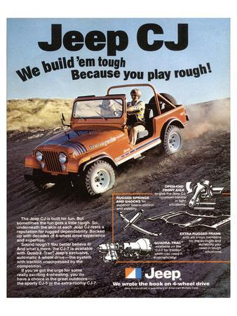 Jeep CJ Vintage Advertising Poster