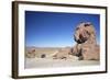 Jeep Driving Through Rocky Landscape on the Altiplano, Potosi Department, Bolivia, South America-Ian Trower-Framed Photographic Print