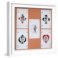 Jeep Pack of playing cards from Belgium, 1940s-Unknown-Framed Giclee Print