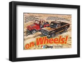 Jeep Renegade Pickup-On Wheels-null-Framed Art Print