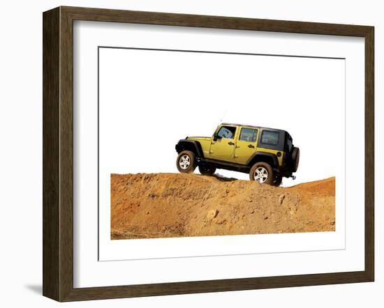 Jeep Rubicon Ad-null-Framed Art Print