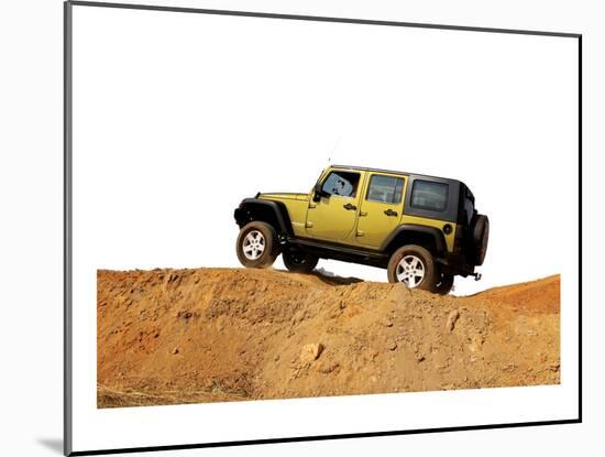 Jeep Rubicon Ad-null-Mounted Art Print