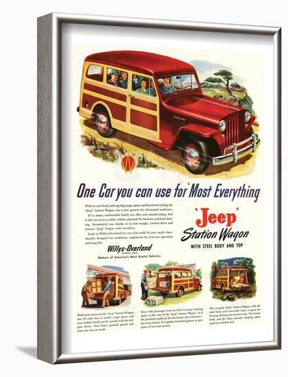 Jeep Station 'Most Everything-null-Framed Art Print