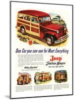 Jeep Station 'Most Everything-null-Mounted Art Print