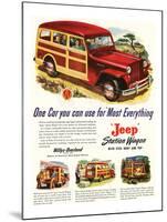 Jeep Station 'Most Everything-null-Mounted Art Print