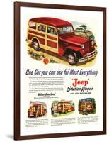 Jeep Station 'Most Everything-null-Framed Art Print