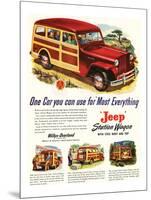 Jeep Station 'Most Everything-null-Mounted Art Print