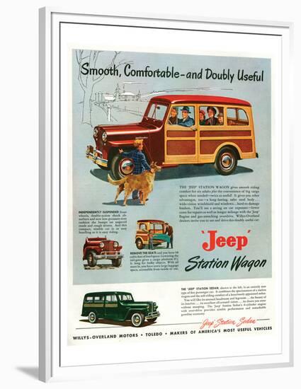 Jeep Station-Smooth Comfortable-null-Framed Premium Giclee Print